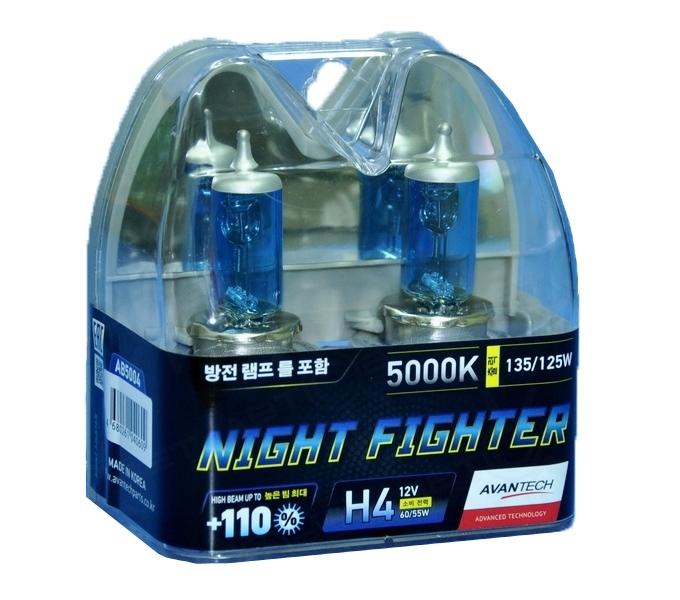 Автолампы AVANTECH H4 NIGHT FIGHTER 12V-60/55W