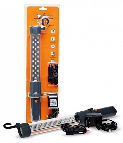 Светильник Фонарь-переноска 12В LEDх35 аккумулятор - фото Светильник Фонарь-переноска 12В LEDх35 аккумулятор - фото