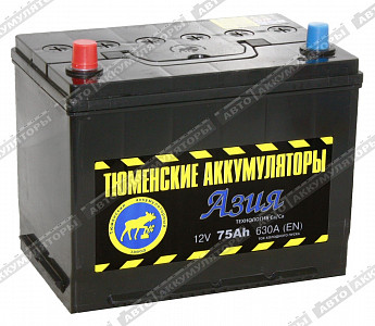 Автомобильный аккумулятор 6СТ-75.1L Азия - фото