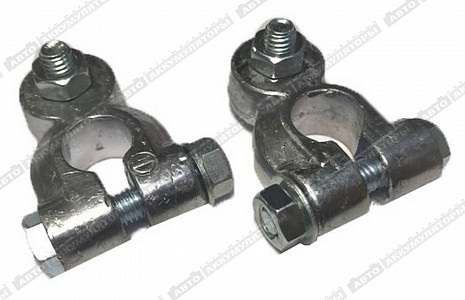 Аккумуляторные клеммы Клеммы "+ -"  усиленная №2  (комплект) - фото Аккумуляторные клеммы Клеммы "+ -"  усиленная №2  (комплект) - фото