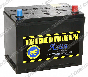 Автомобильный аккумулятор 6СТ-75.0LR Азия - фото