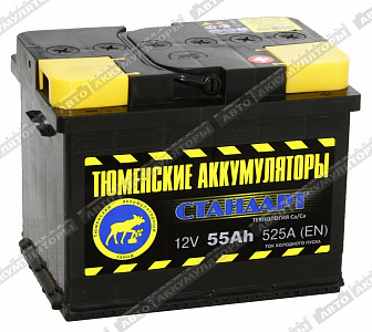 Автомобильный аккумулятор 6СТ-55.0LR Standard - фото